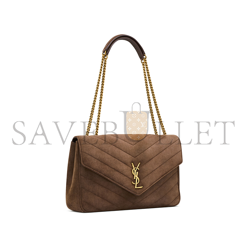 YSL LOULOU LARGE IN MATELASSÉ SUEDE 803541AAEY62358 (32*22*10cm)
